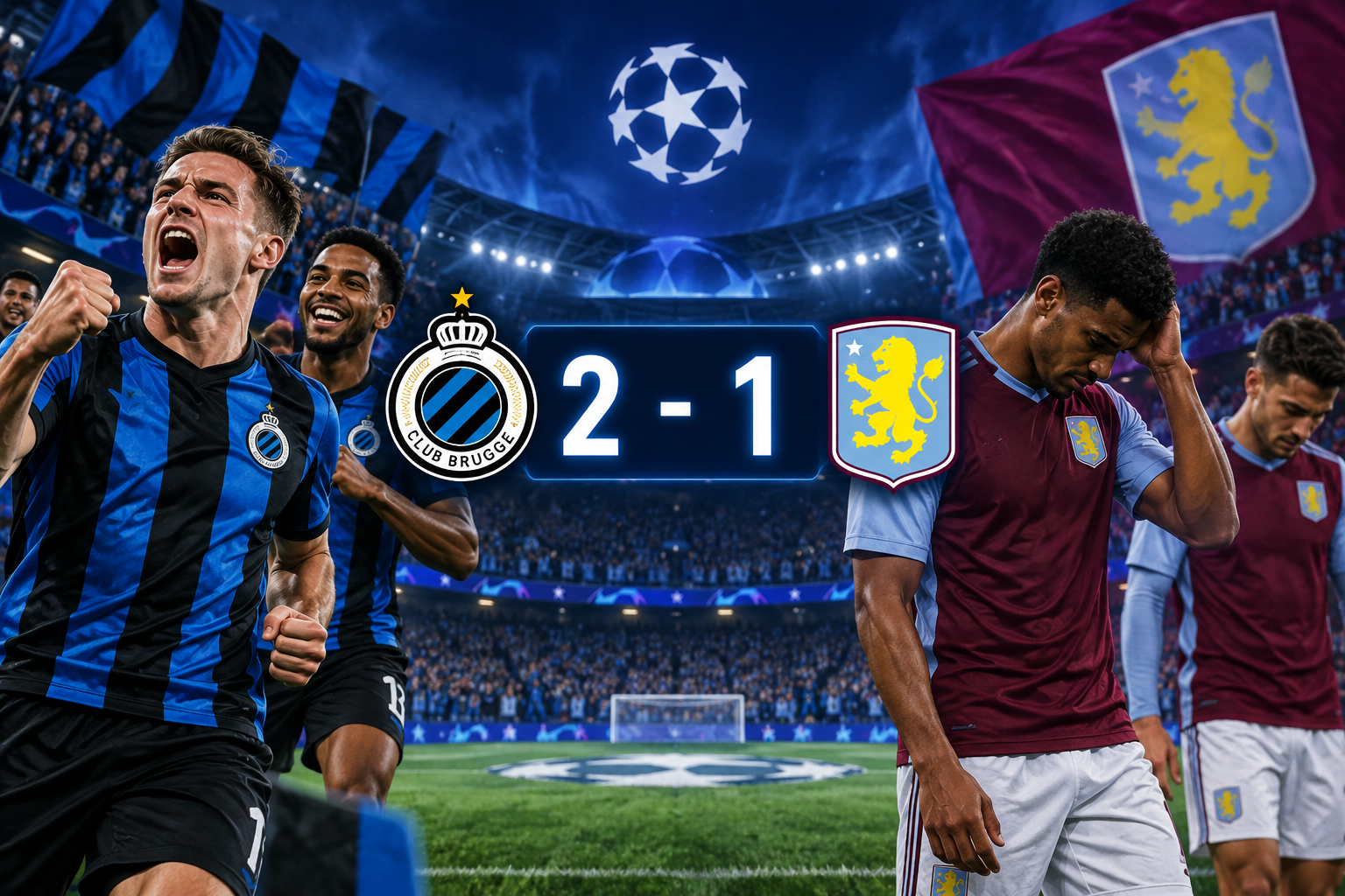 Hasil Club Brugge Vs Aston Villa